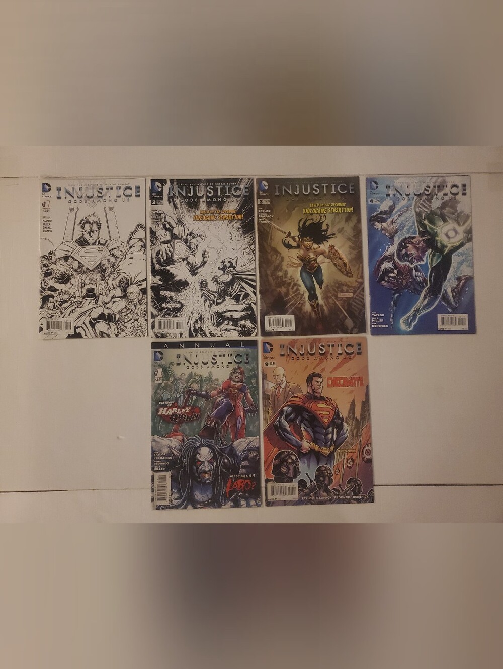 Injustice: Gods Among Us DC Comics 6-Issue Lot Superman Batman B&W Variants